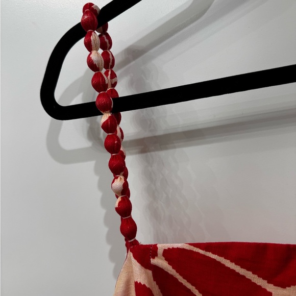 FARM Rio Red and Cream Floral Midi Dress - Picture 9 of 10